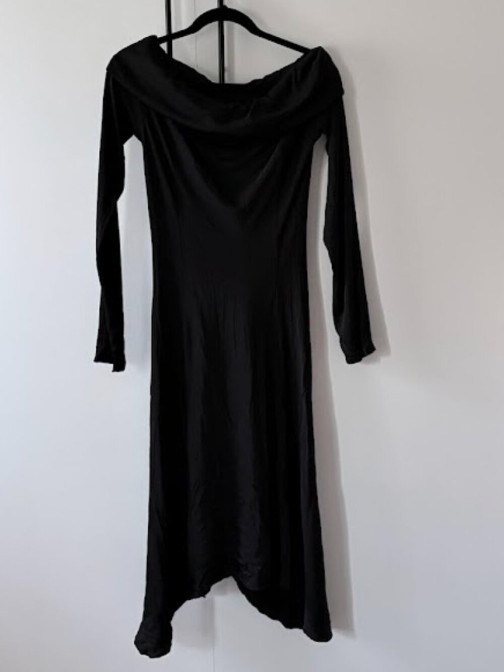 Derek Lam 10 Crosby Off Shoulder Black Popover Dress XL